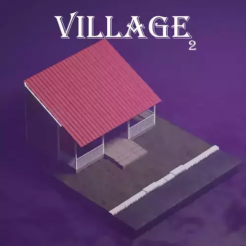 Village House  2- Unity - Unreal Engine  Low-poly 3D model