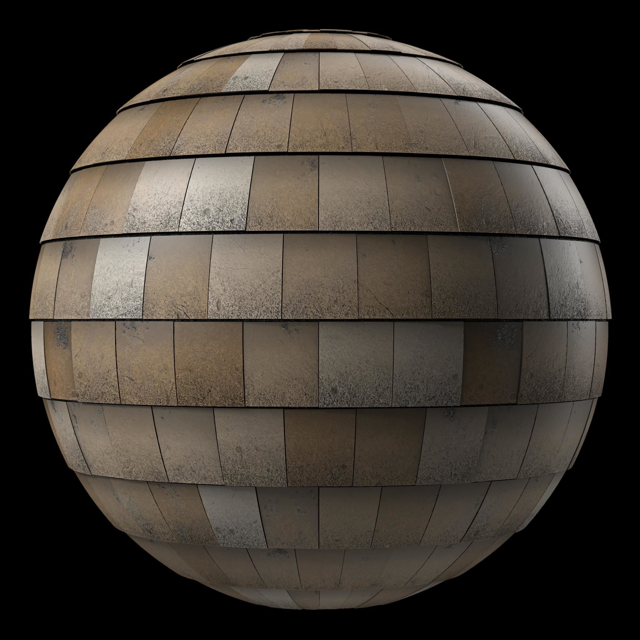Roof Tile Materials 35- Concrete Roofing By 3 color Pbr 4k Texture_1