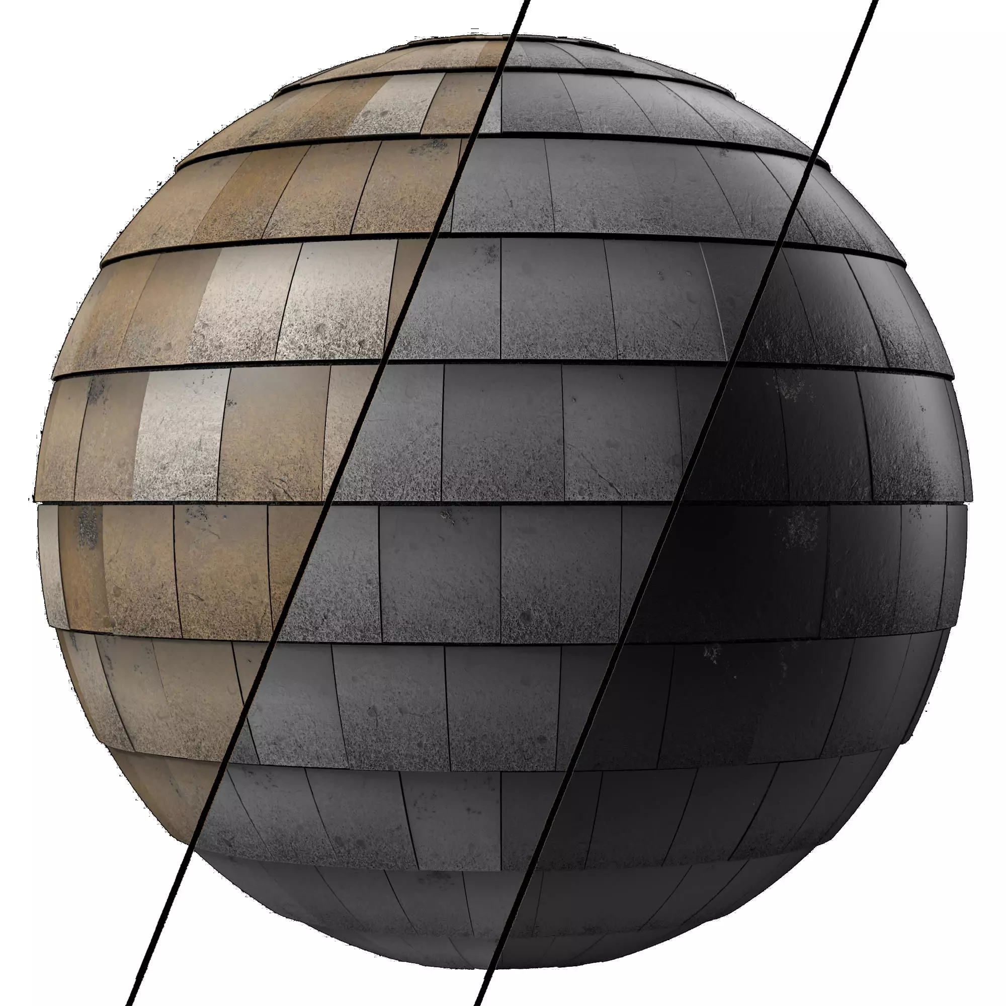 Roof Tile Materials 35- Concrete Roofing By 3 color Pbr 4k Texture_0