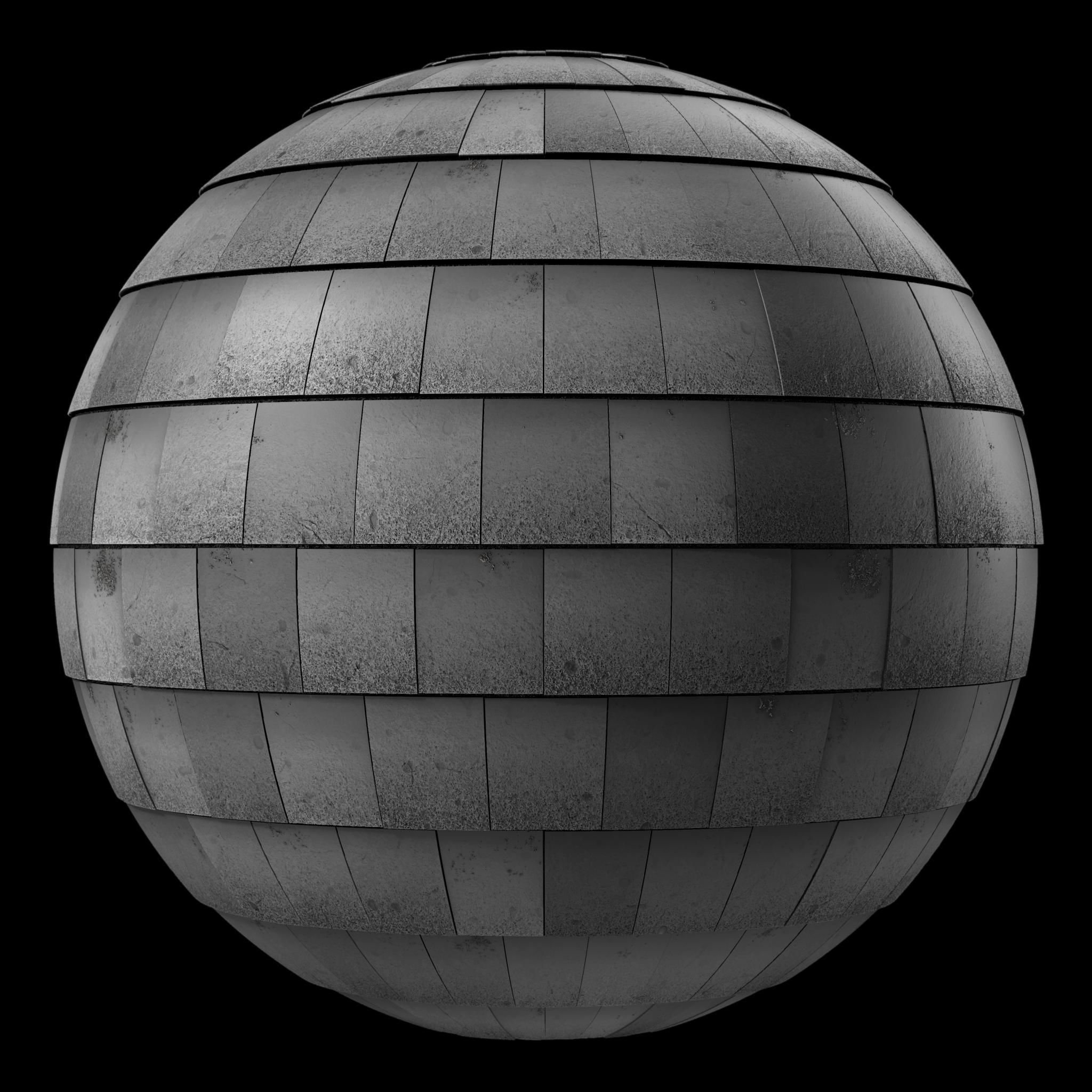 Roof Tile Materials 35- Concrete Roofing By 3 color Pbr 4k Texture_4