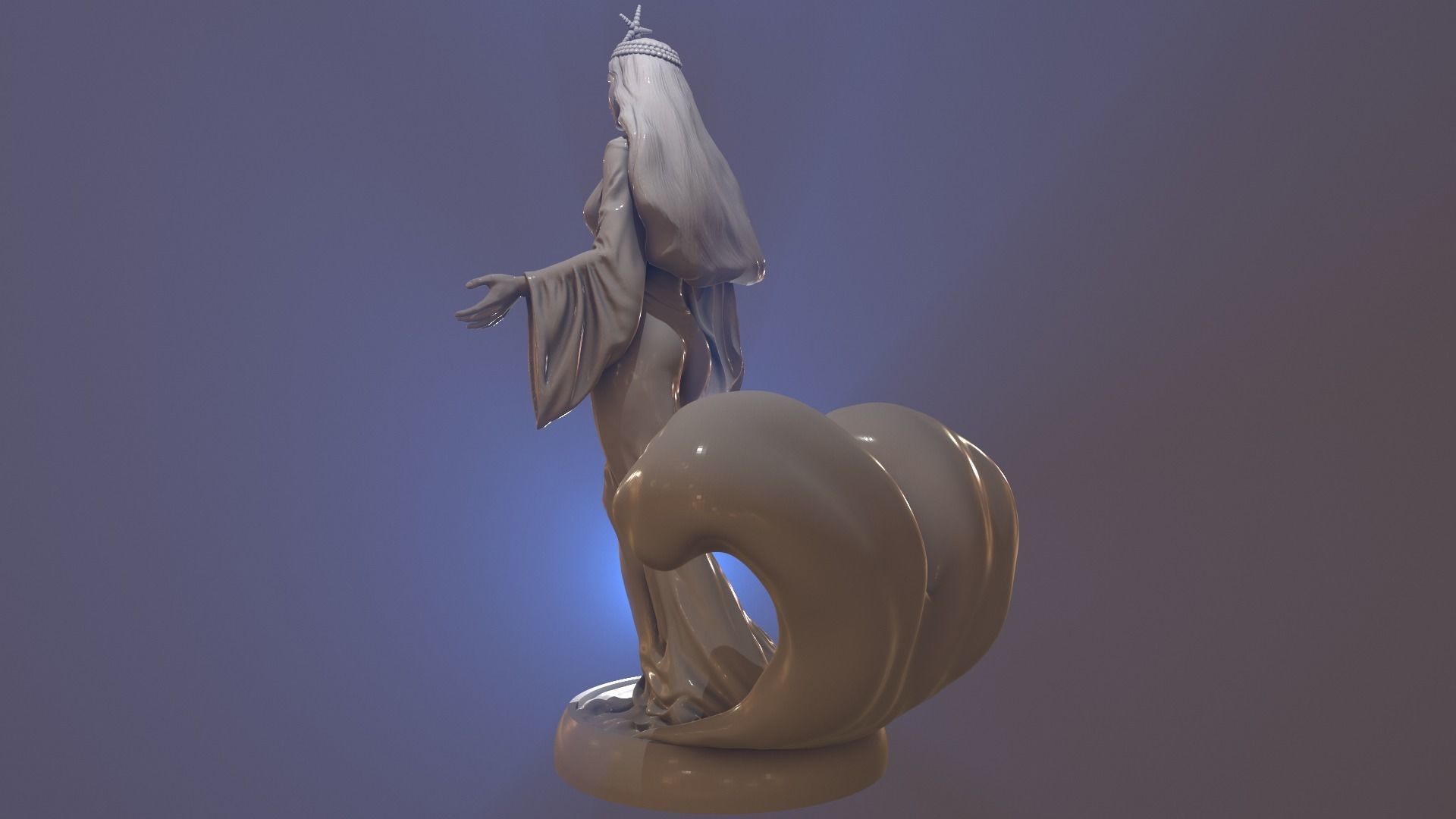 Yemanja mother of the sea 3D print model_9