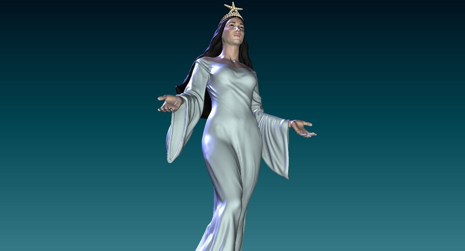 Yemanja mother of the sea 3D print model_6