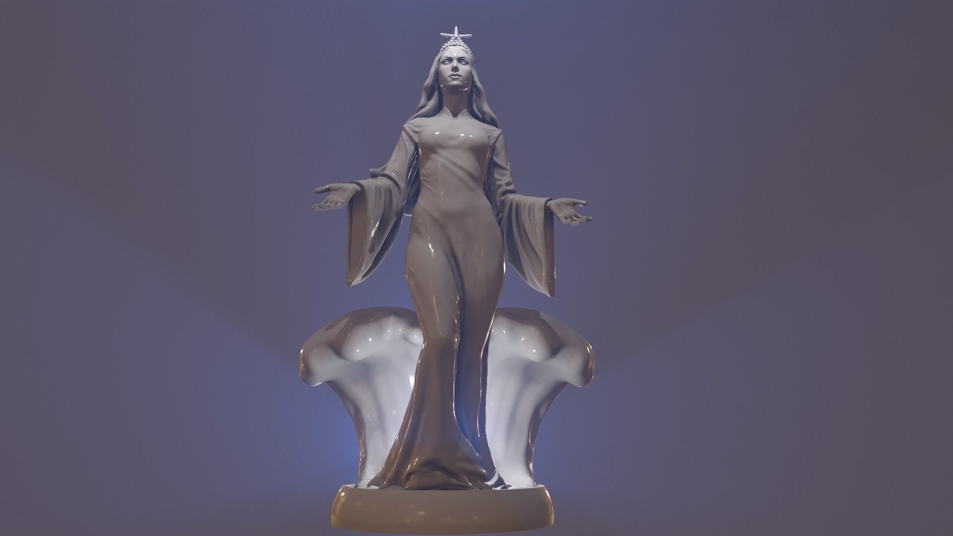 Yemanja mother of the sea 3D print model_2