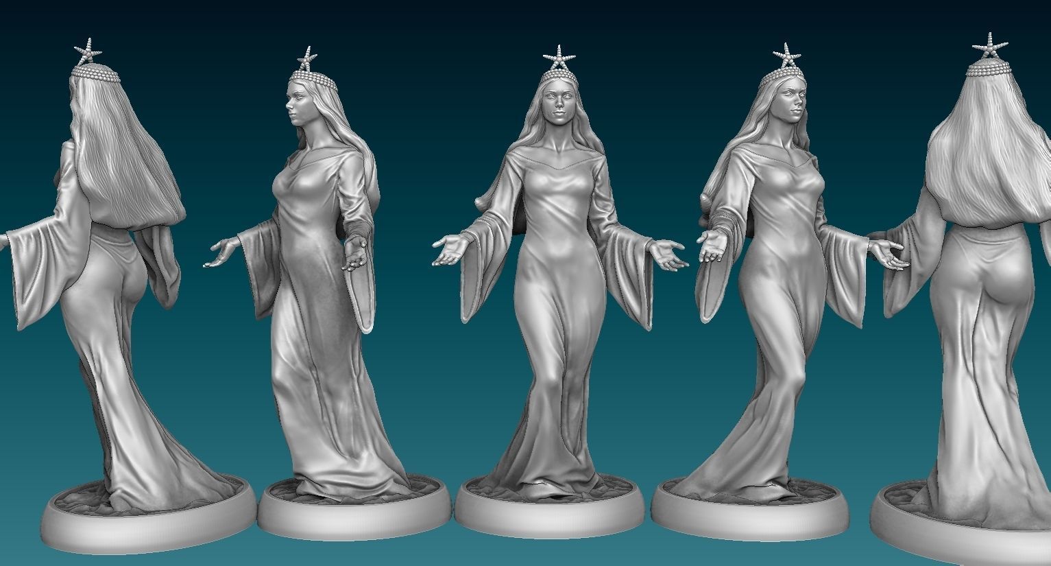 Yemanja mother of the sea 3D print model_3