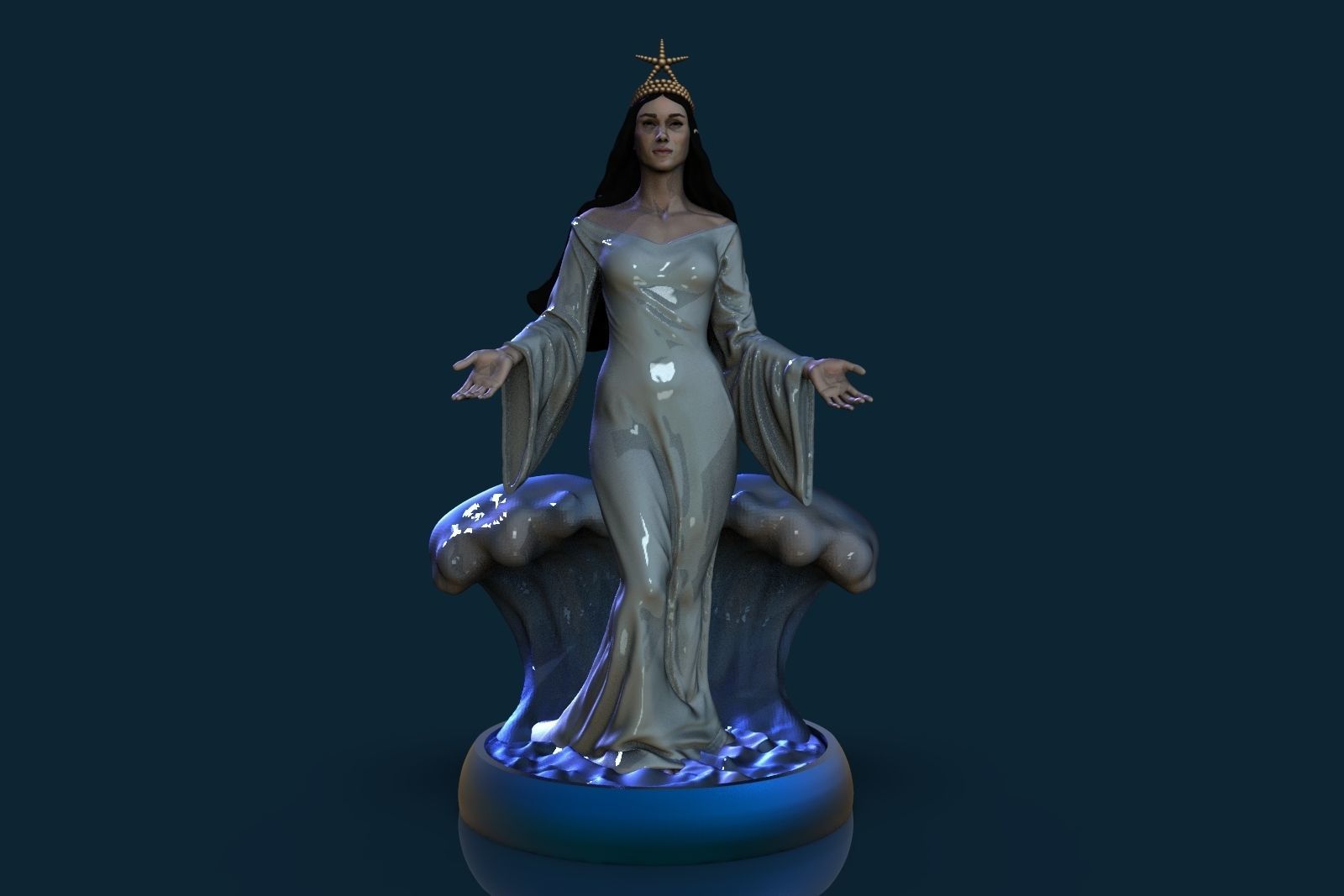 Yemanja mother of the sea 3D print model_1