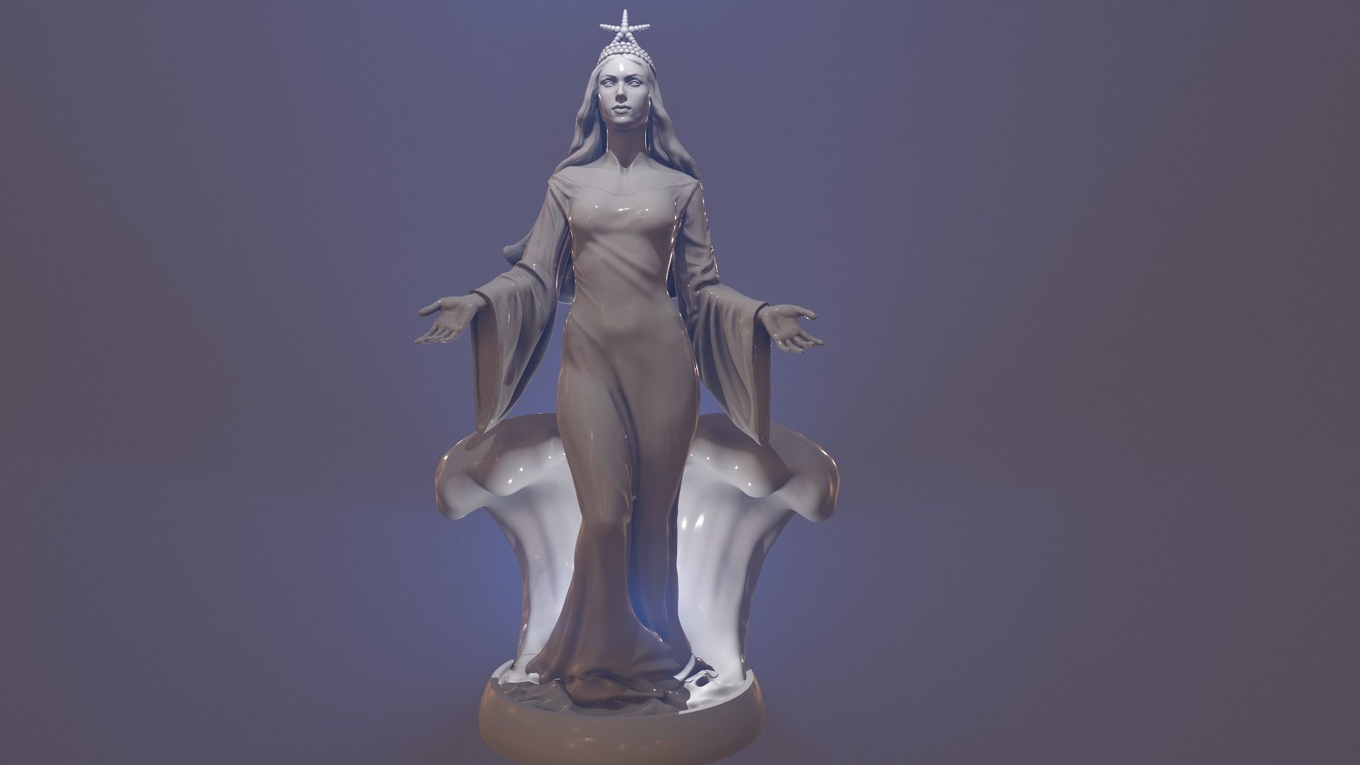 Yemanja mother of the sea 3D print model_8