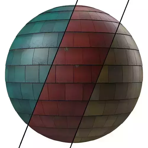 Roof Tile Materials 36- Concrete Roofing By 3 color Pbr 4k Texture