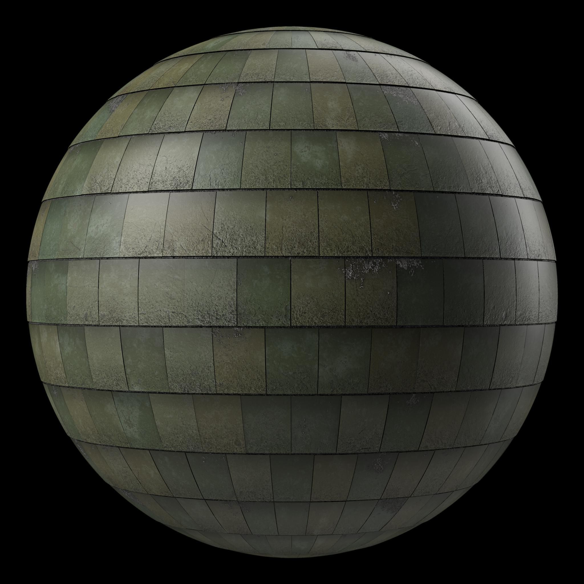 Roof Tile Materials 37- Concrete Roofing By 3 color Pbr 4k Texture_1