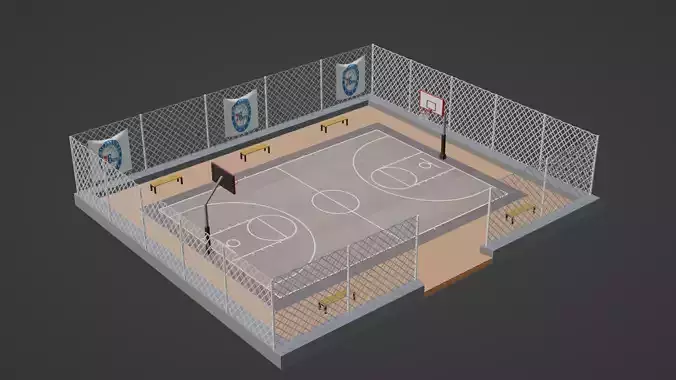 Basketball Stadium - Philadelphia 76ers Low-poly 3D model