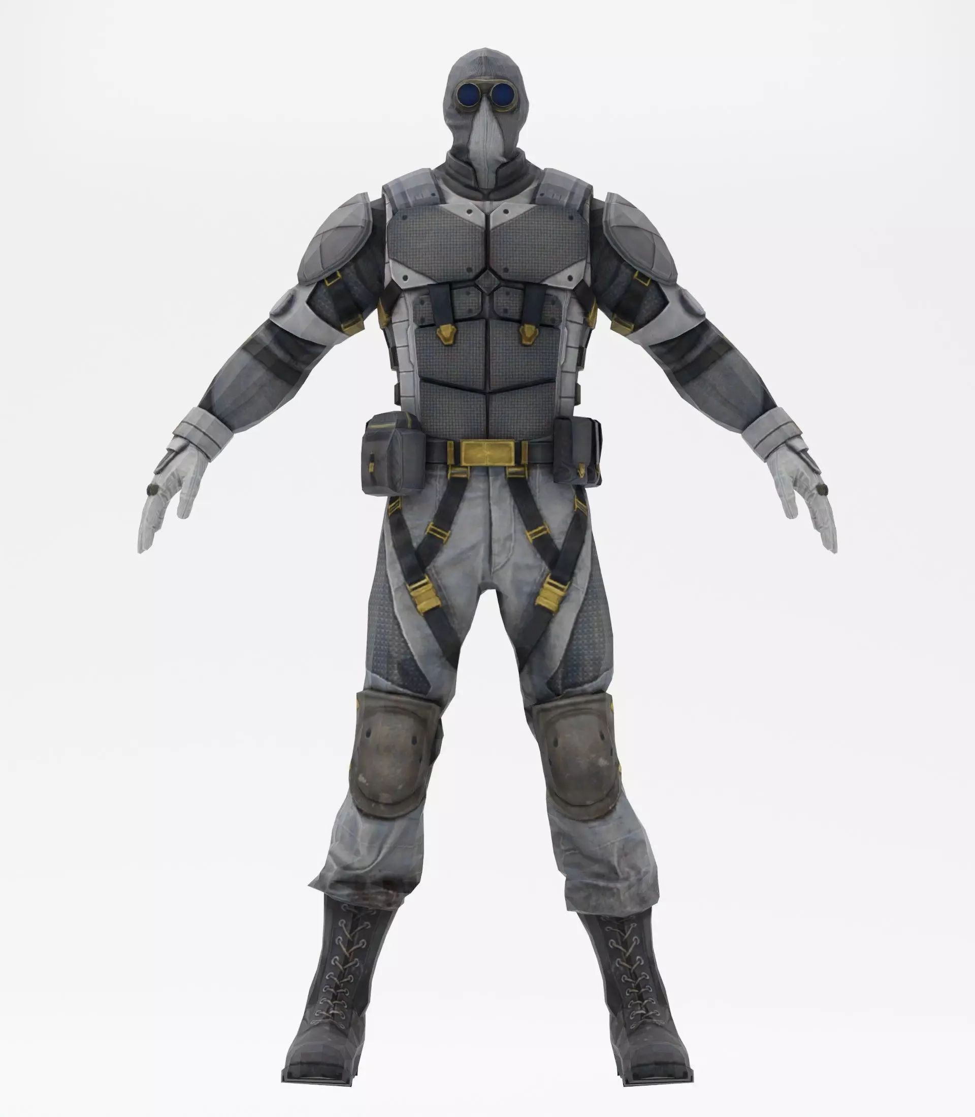 Brawler A man Low-poly 3D model