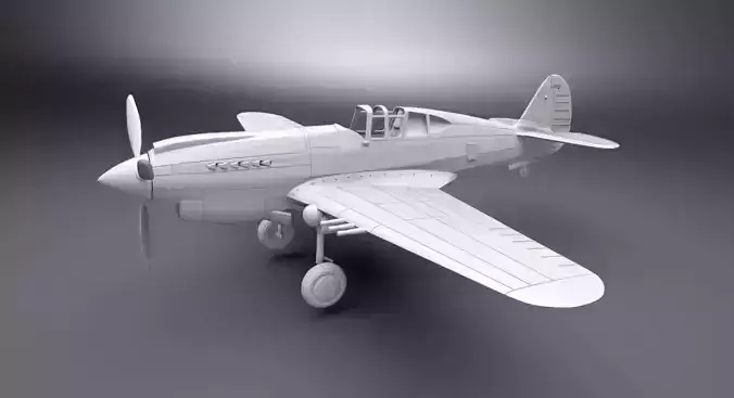 P 40 Warhawk Scale model 3D print model