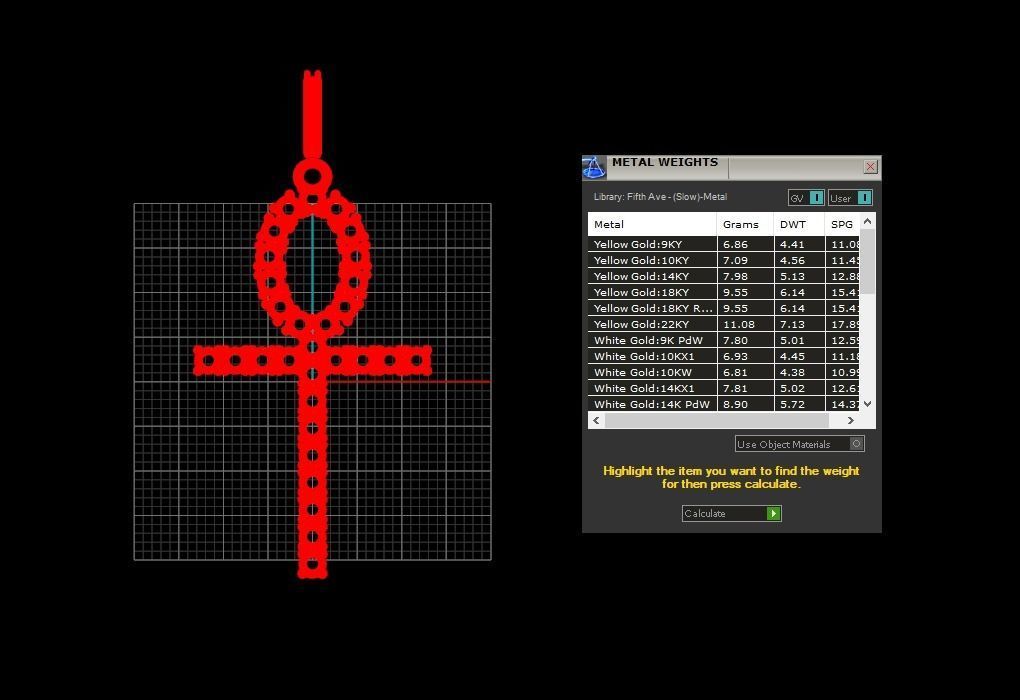 Ankh Pendant 3D print model_7