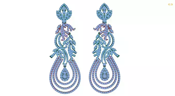 earring peacock earrings diamonds