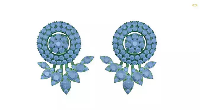 earring pair of earrings with leaves