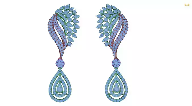 earring two diamond earrings