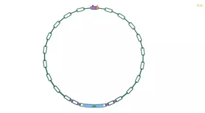 earring necklace with chain