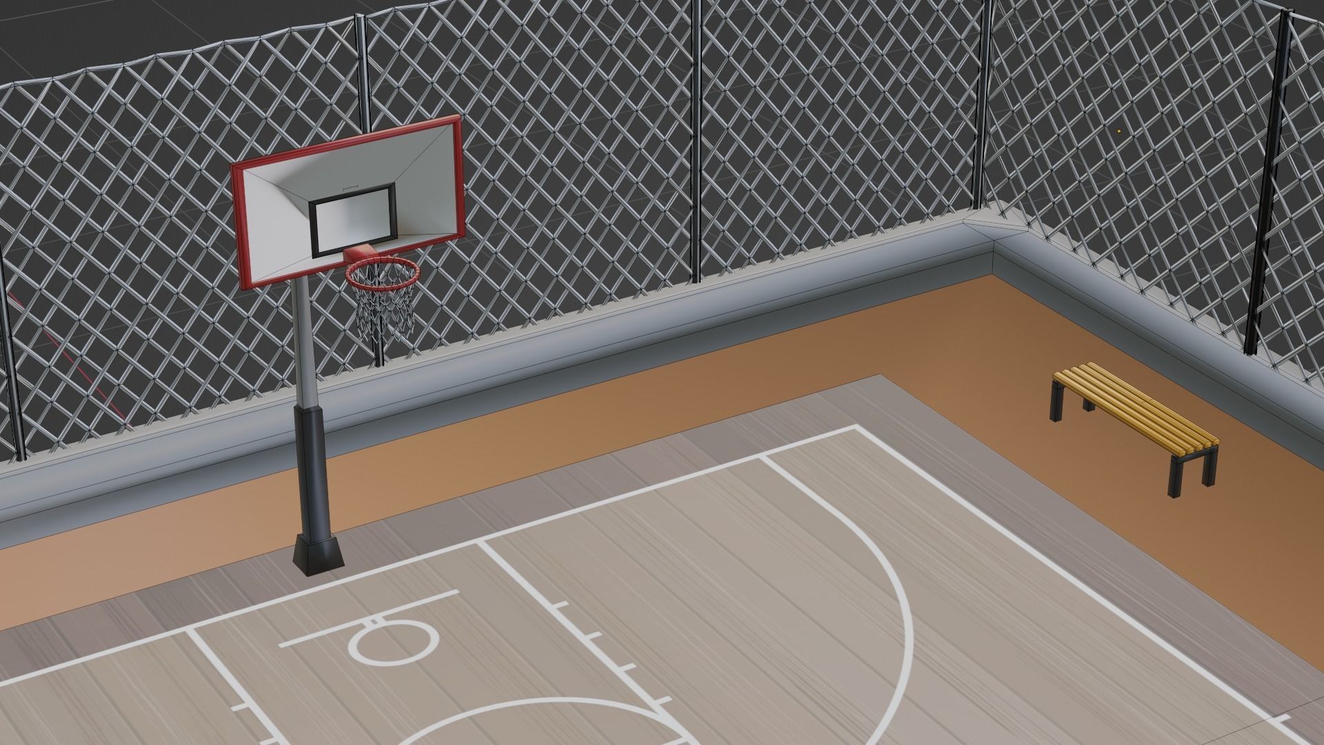 Basketball Stadium Low-poly 3D model_8