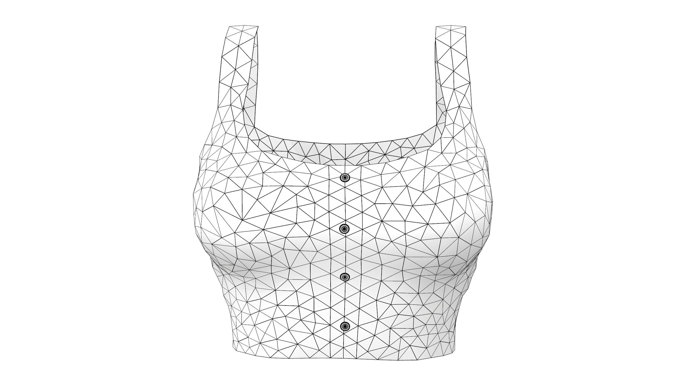 Bralet V1 Low-poly 3D model_7