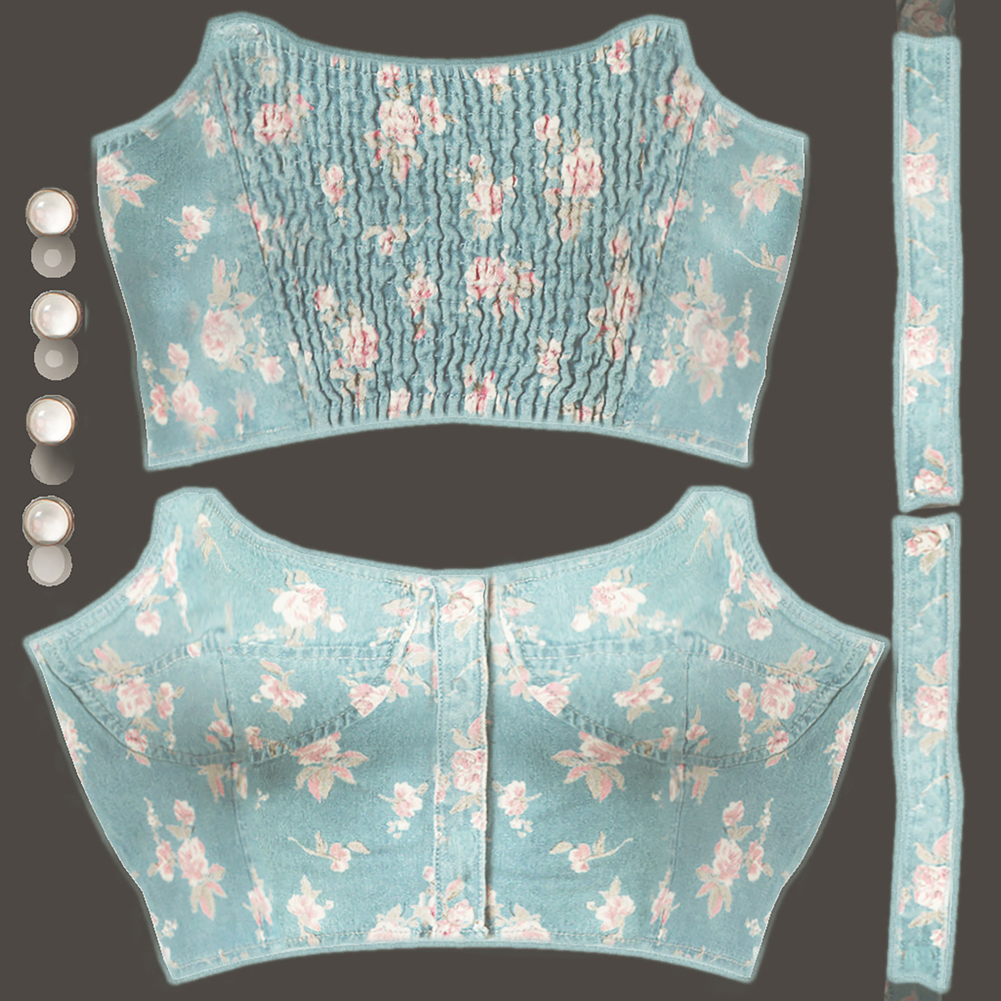 Bralet V1 Low-poly 3D model_10