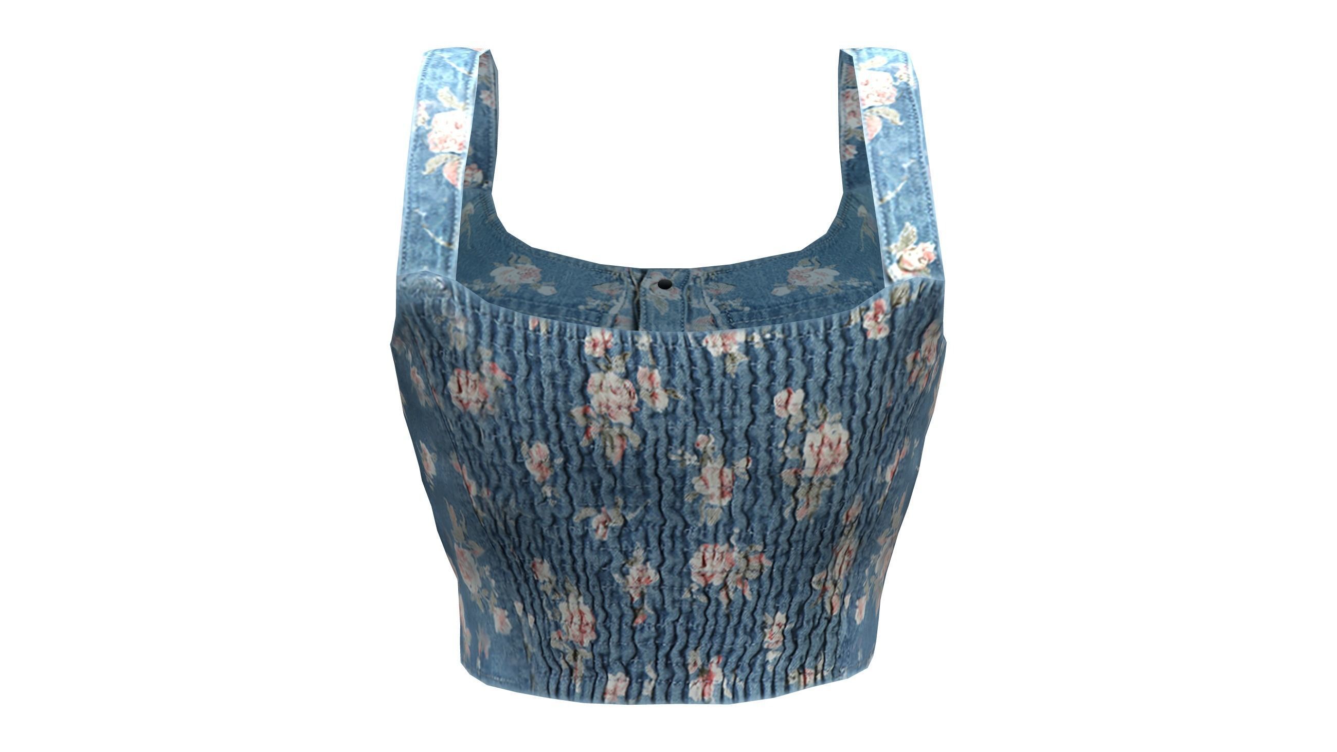 Bralet V1 Low-poly 3D model_5