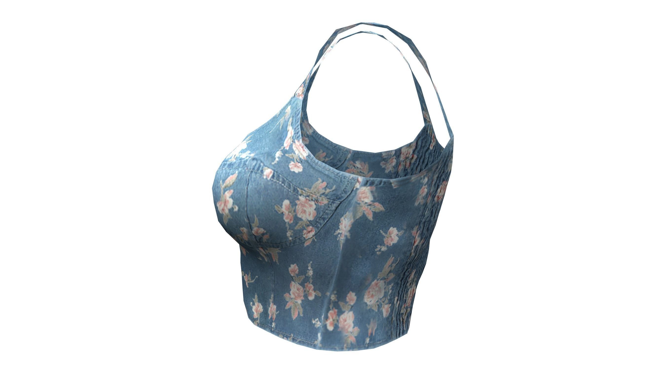 Bralet V1 Low-poly 3D model_4