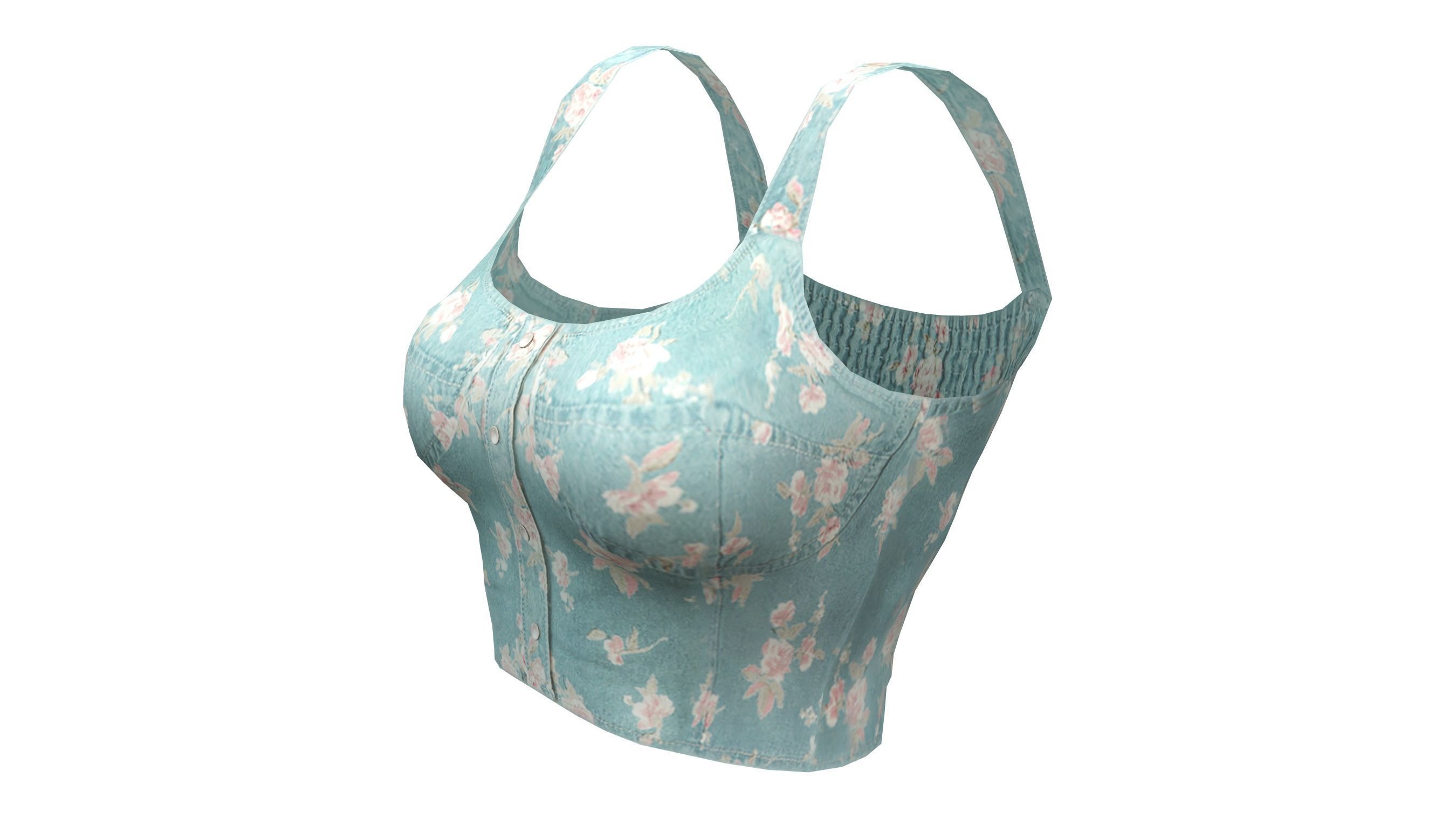 Bralet V1 Low-poly 3D model_3