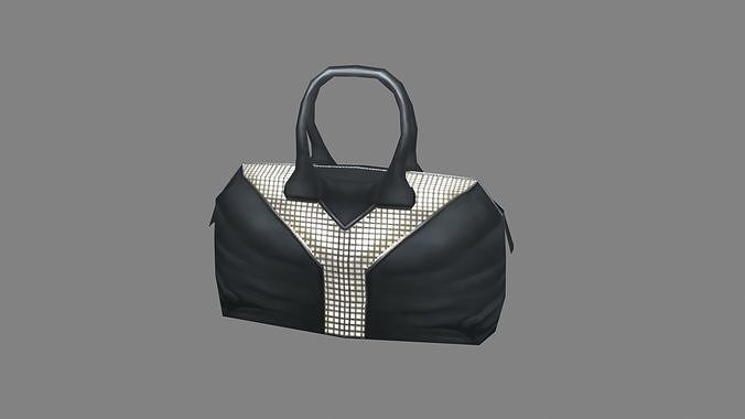 Cartoon Ladies Wallet - black cosmetic bag Low-poly 3D model