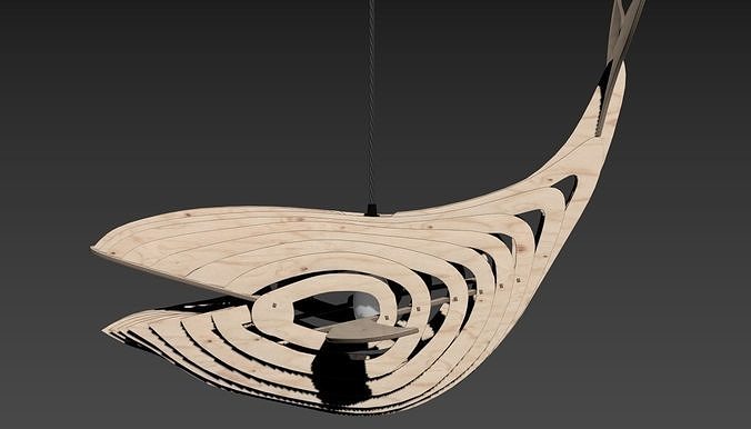 Wood Whale Free 3D model