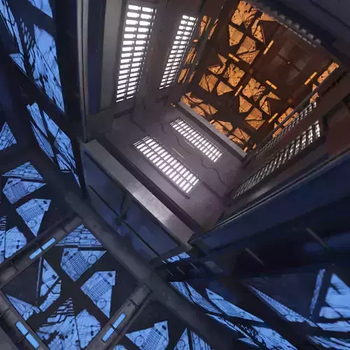 High Fidelity Cube 1997 Film Set - C4D Octane