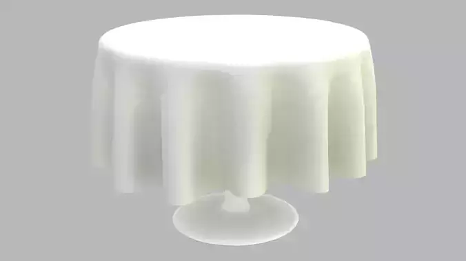 Round Table With Table Cloth
