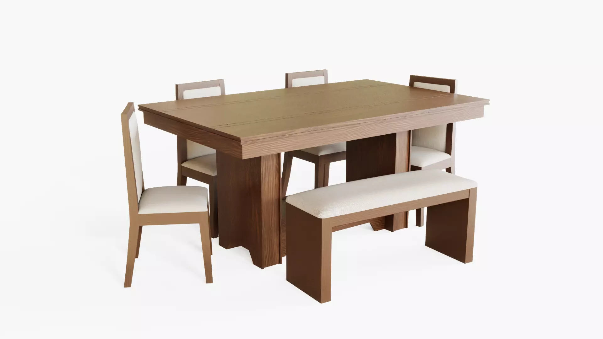 Vercelli Dinning Set Low-poly 3D model_0