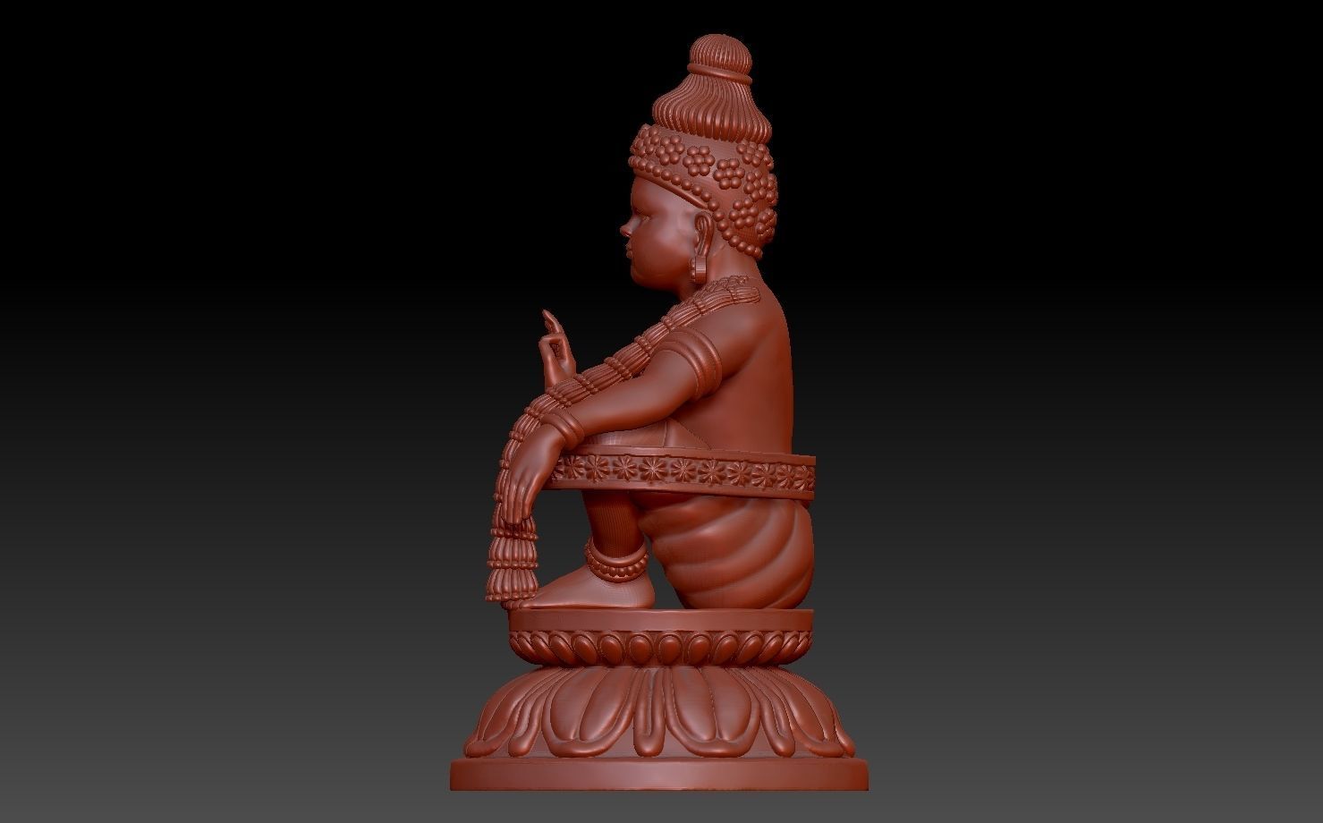 swami ayyappan 3d model high poly mesh 3D print model_4