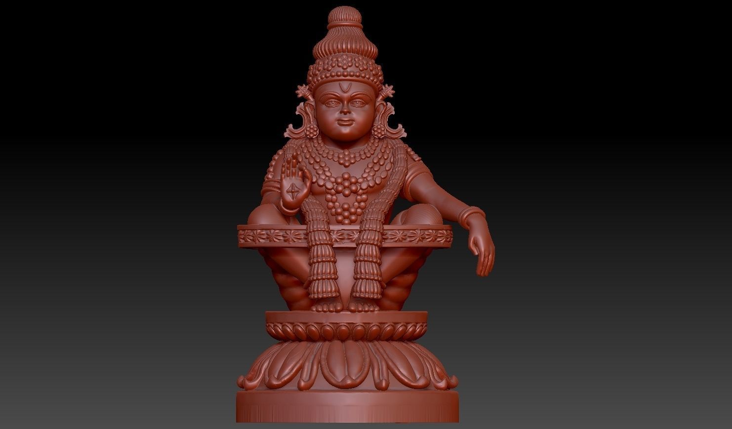 swami ayyappan 3d model high poly mesh 3D print model_9