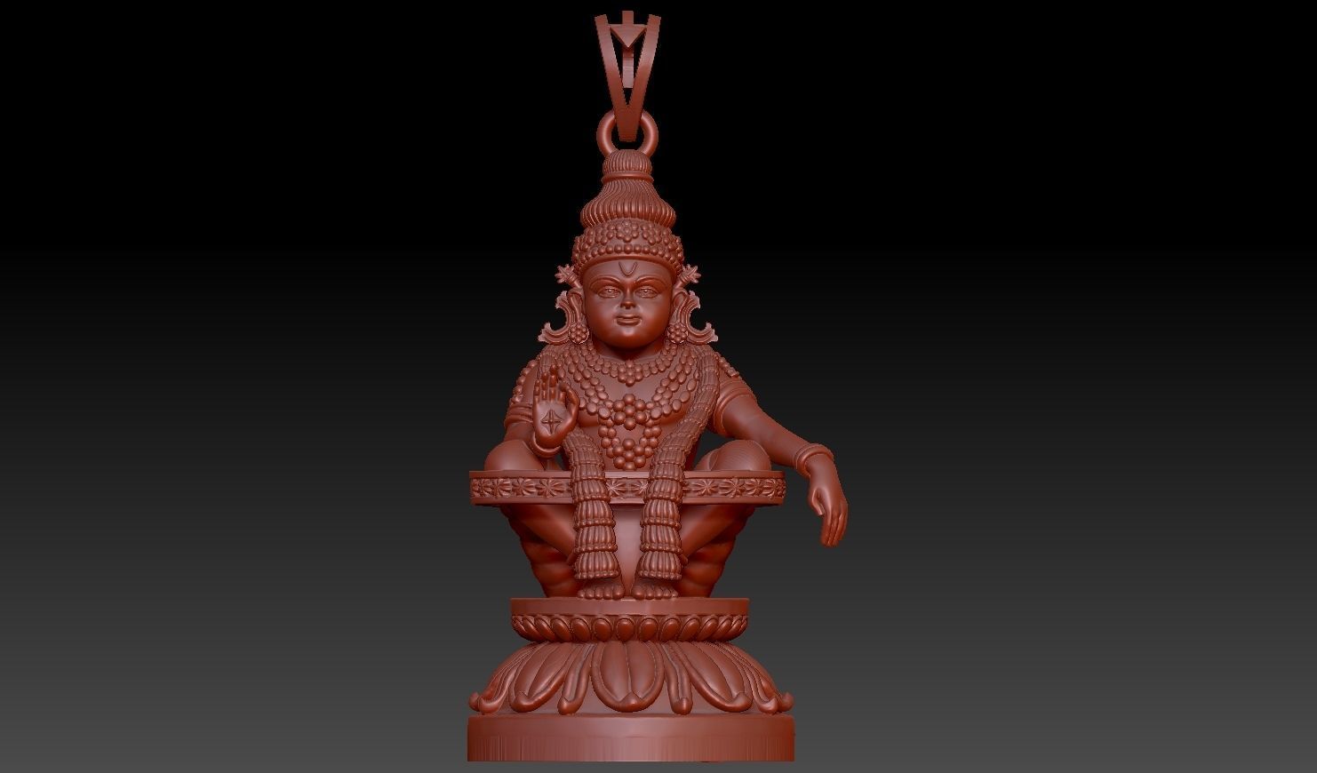 swami ayyappan 3d model high poly mesh 3D print model_3