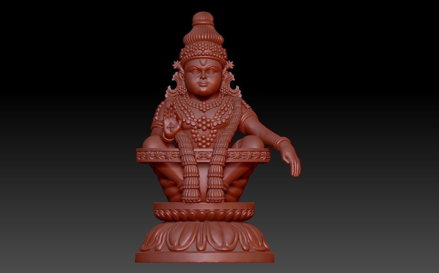 swami ayyappan 3d model high poly mesh 3D print model_6