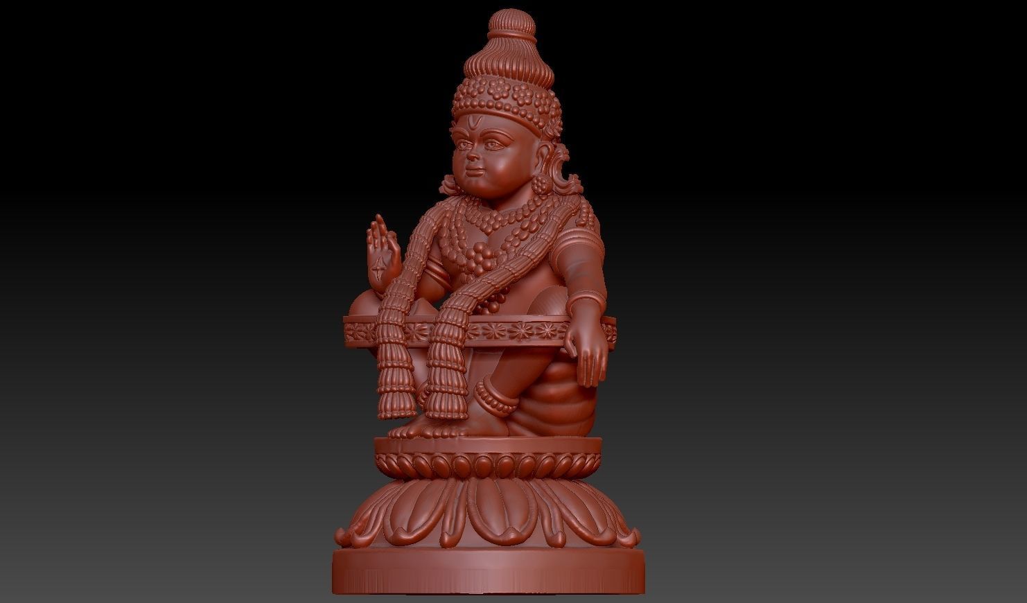 swami ayyappan 3d model high poly mesh 3D print model_10