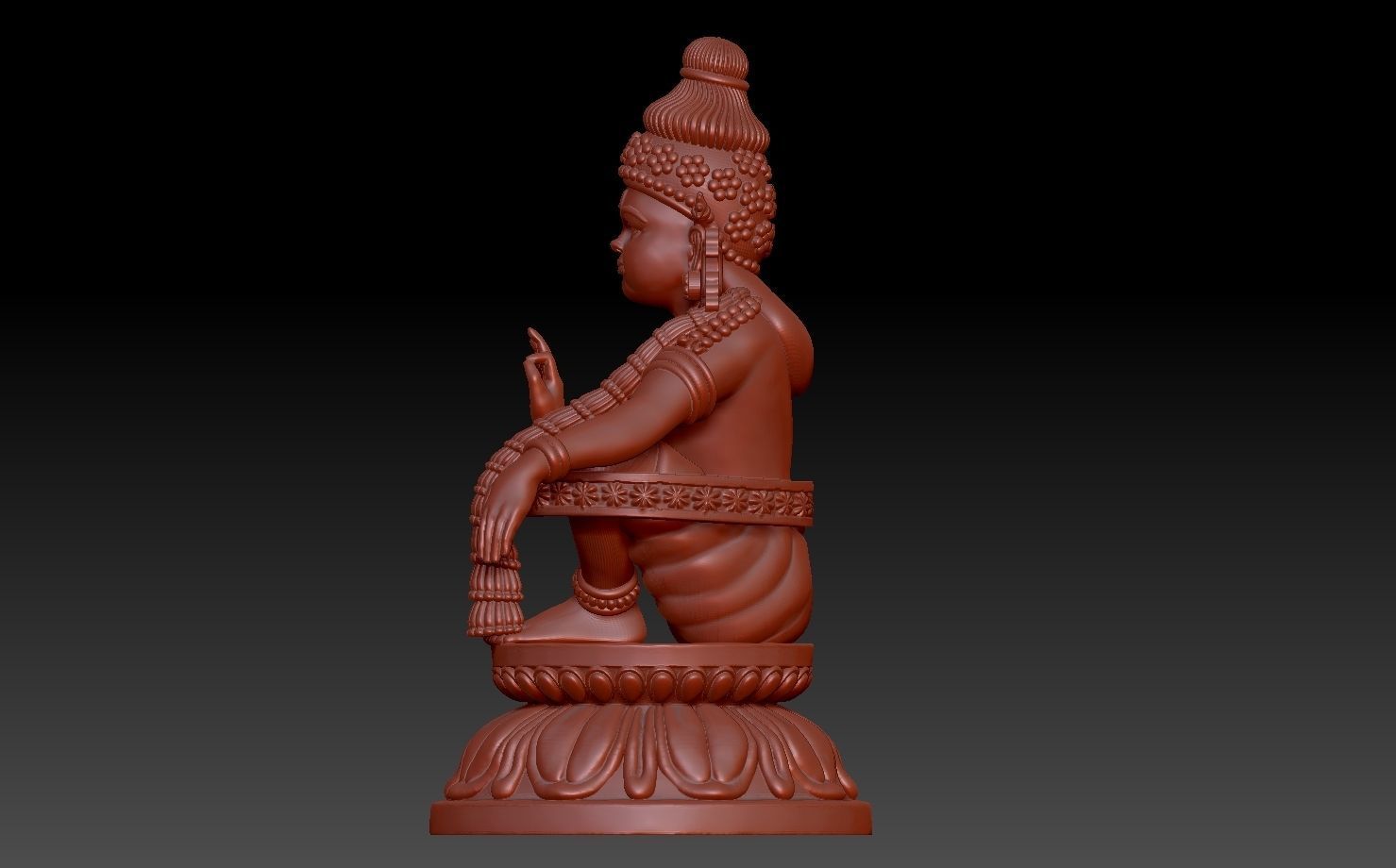 swami ayyappan 3d model high poly mesh 3D print model_8
