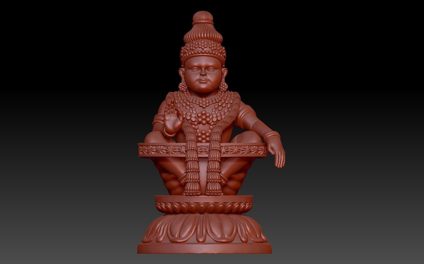 swami ayyappan 3d model high poly mesh 3D print model_2