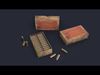 Revolver cartridges Low-poly 3D model_1