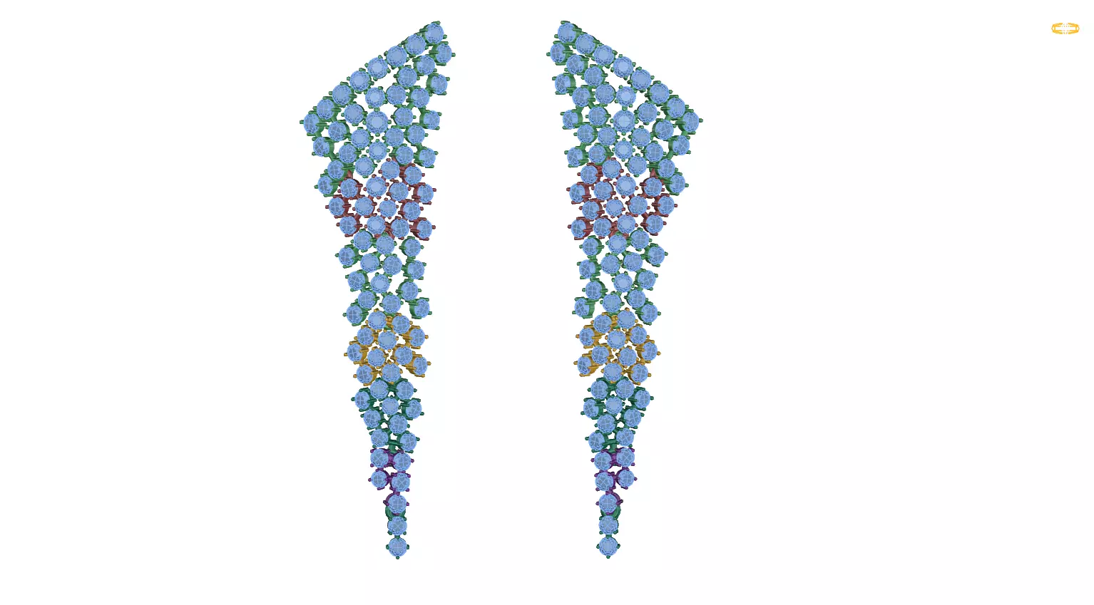 earring pair of earrings with crystals 3D print model