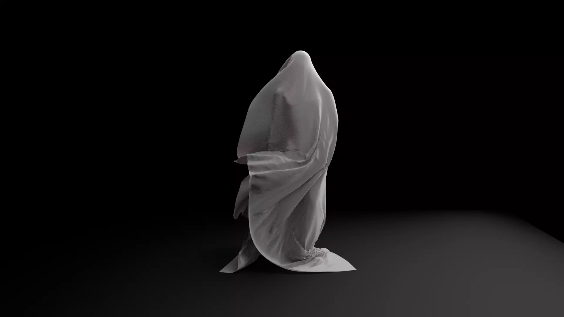 Cloth animation Low-poly 3D model