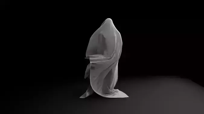 Cloth animation Low-poly 3D model