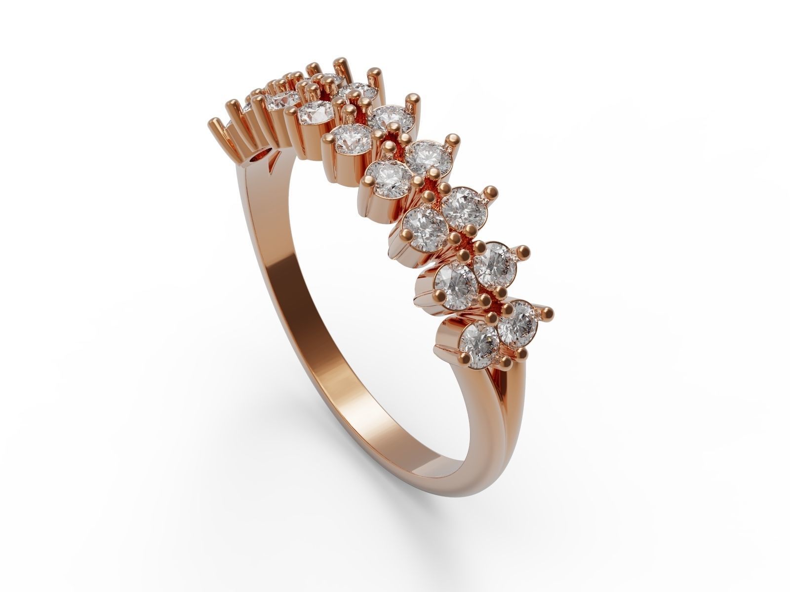 Diamond ring 3D print model_2