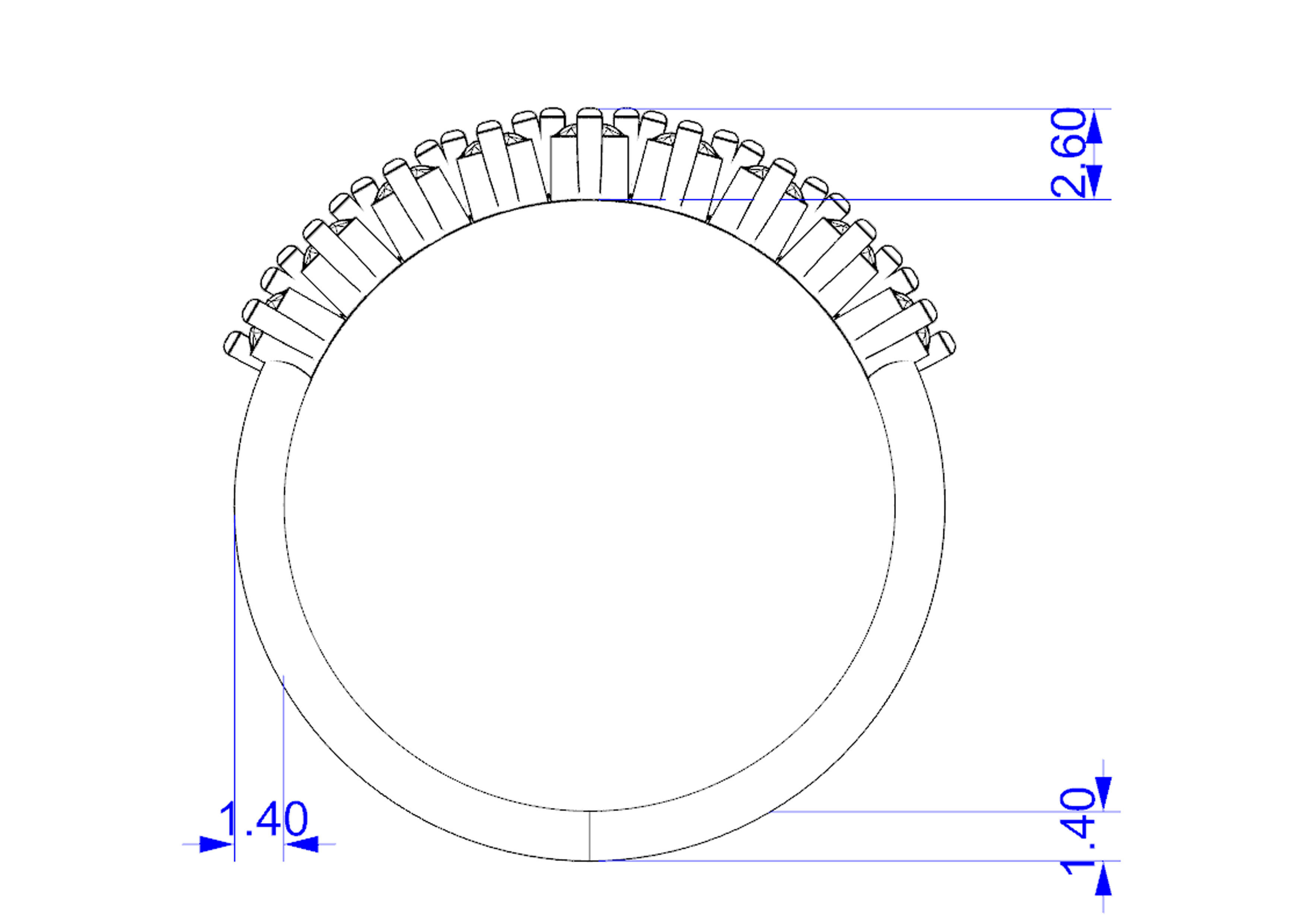 Diamond ring 3D print model_7