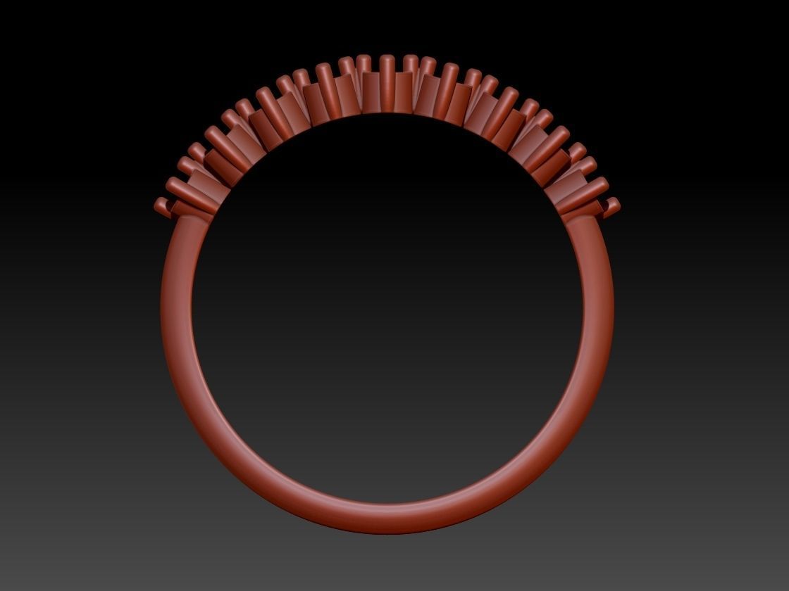 Diamond ring 3D print model_4