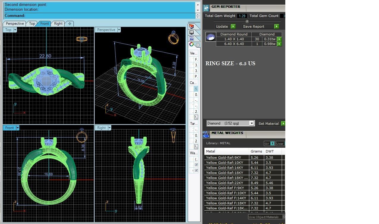 Solitaire ring model 3D print model_2