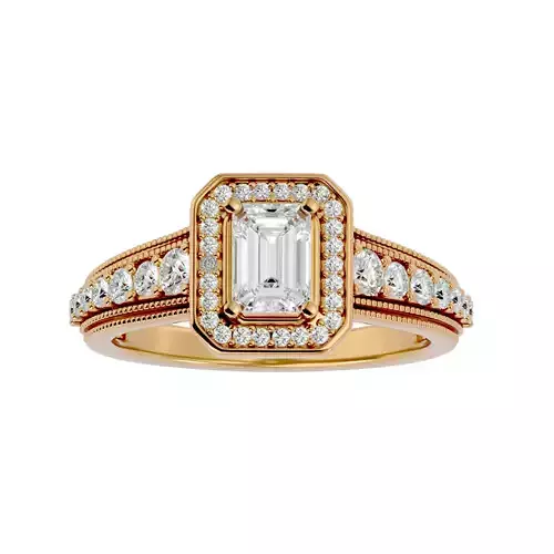 Solitaire ring model 3D print model