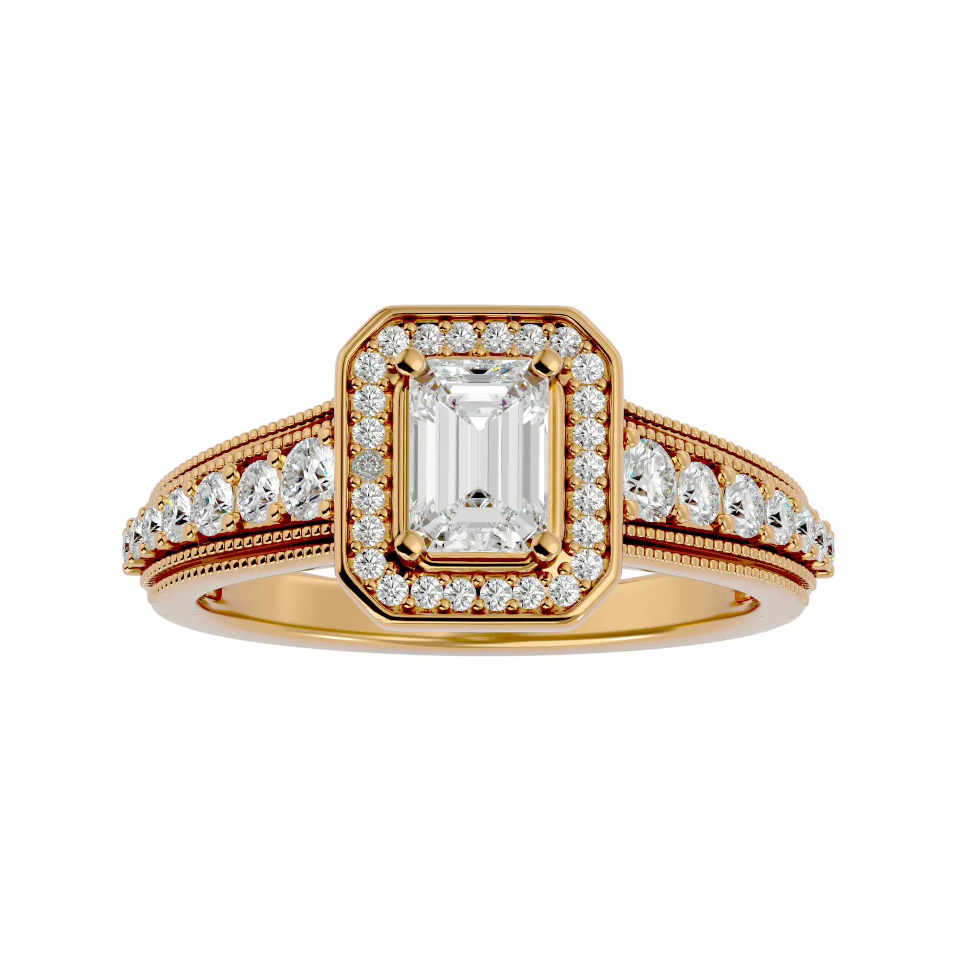 Solitaire ring model 3D print model_0