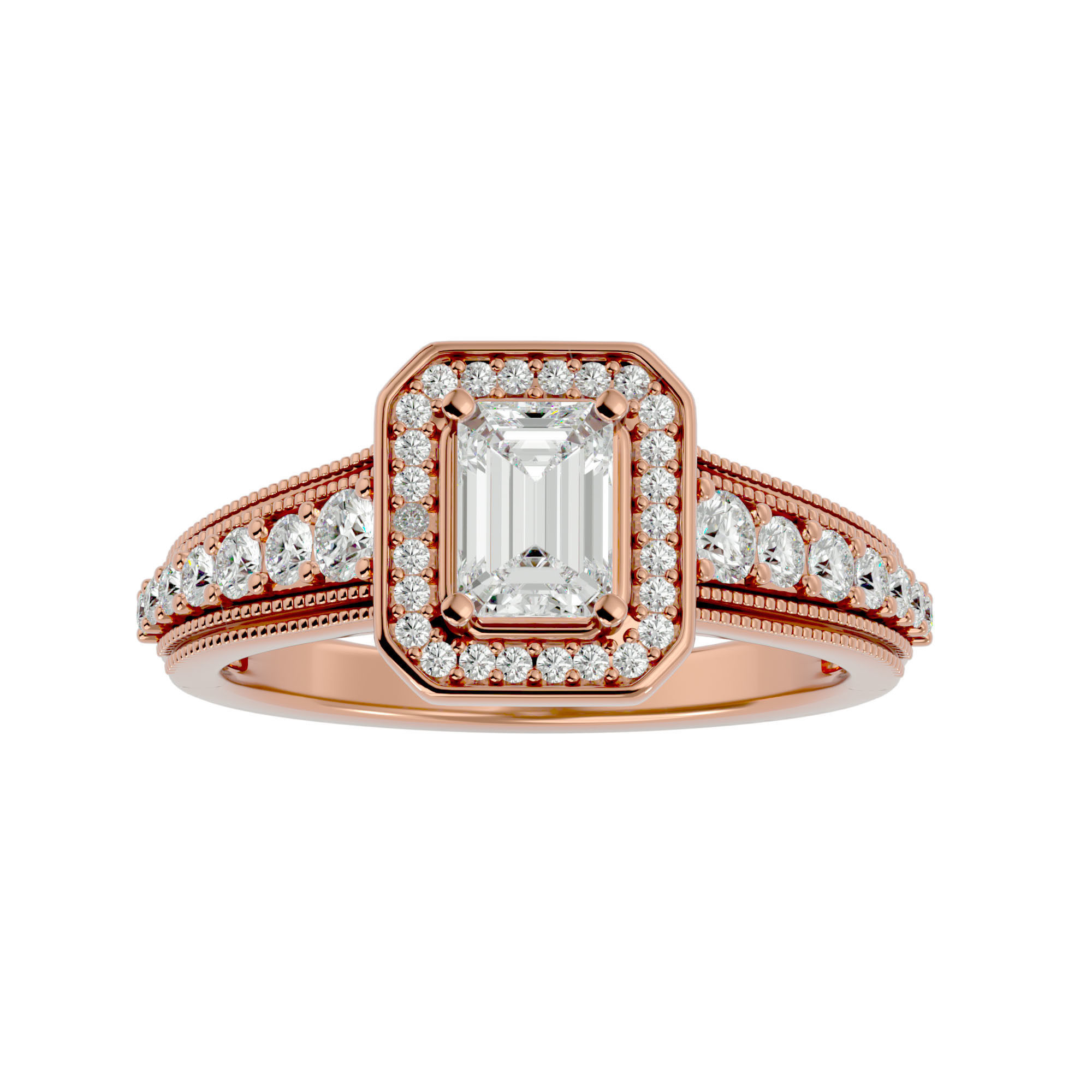 Solitaire ring model 3D print model_3