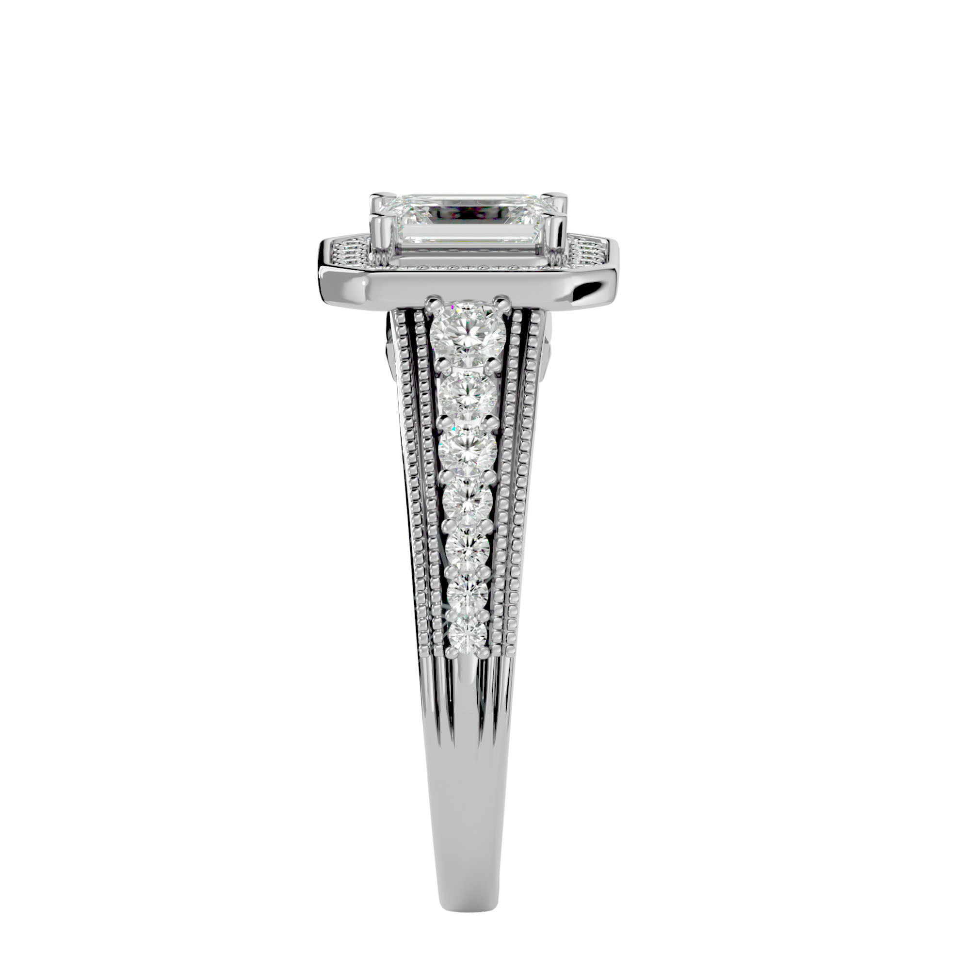 Solitaire ring model 3D print model_10